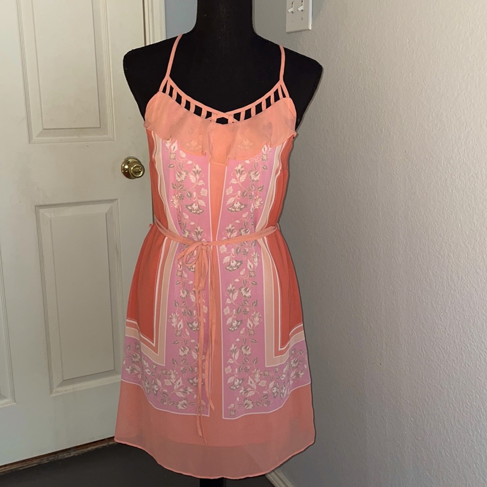 Lauren Conrad orange summer dress.